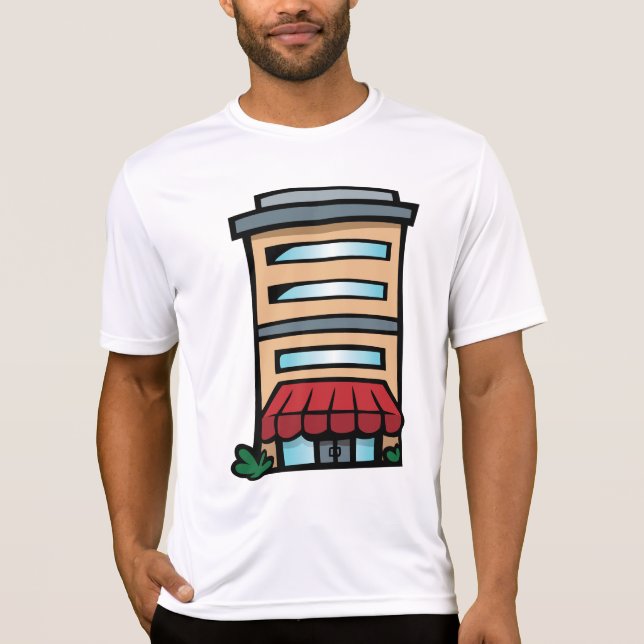 Butiksfront och kontorsbyggnad t shirt (Framsida)