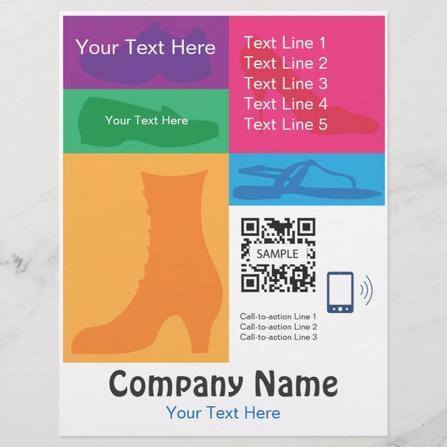 Butikshskor för flygplansmall reklamblad (Framsidan)