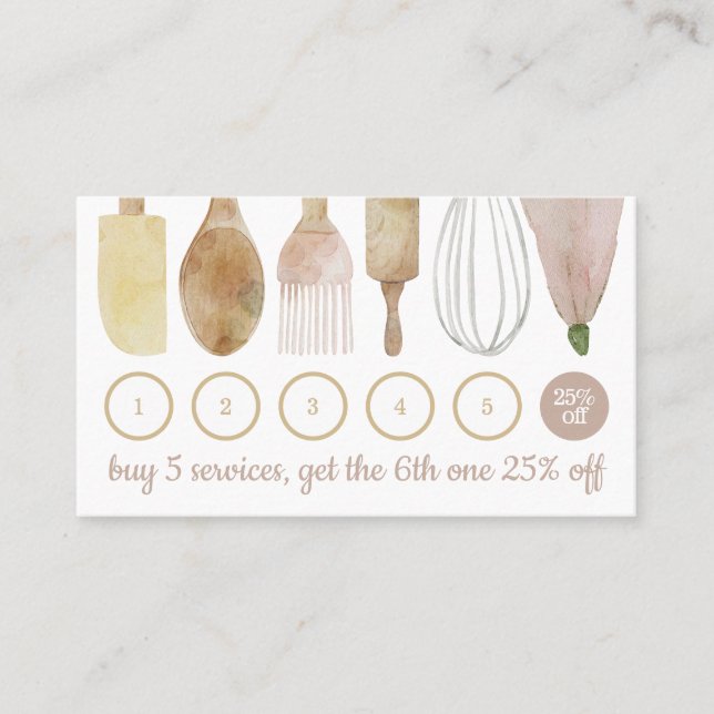 Butikspapperkökslojalitet i verktyg visitkort (Framsida)