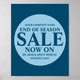 Butiksskylt för butikshandel (butik), blå cirkel poster