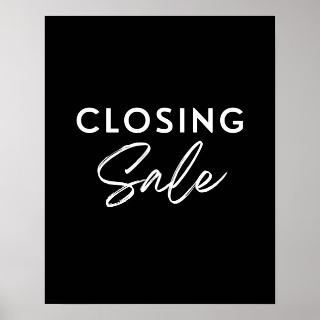 Butiksslutsförsäljningsskylt, Boutique-butiksbutik Poster (Framsidan)