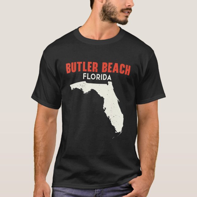 Butler Beach Florida USA State America Travel Flor T Shirt (Framsida)