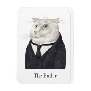 BUTLER CAT 3x4 Flexibel Magnet + Text II