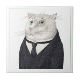 BUTLER CAT 4,25-tums keramiskt plattor i kvadrat Kakelplatta