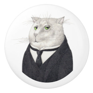 BUTLER CAT Ceramic Drawer-KNAPP Knopp