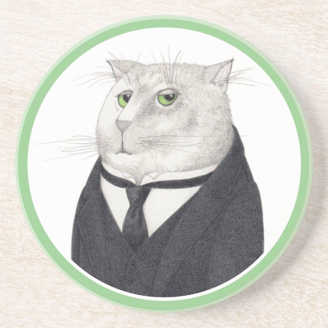 BUTLER CAT Round Sandstone-Underlägg Underlägg (Framsidan)