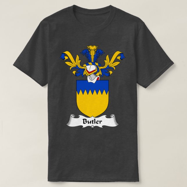 Butler Coat of Arms Family Crest ShirtTShirt  T Shirt (Design framsida)
