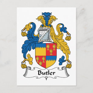 Butler Family Crest Vykort