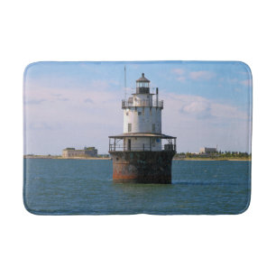 Butler Flats Lighthouse, Massachusetts Bath Mat Badrumsmatta