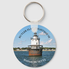 Butler Flats Lighthouse, Massachusetts Keychain Nyckelring