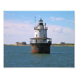 Butler Flats Lighthouse, Massachusetts Photo Print Fototryck