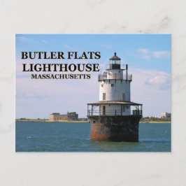 Butler Flats Lighthouse, Massachusetts Postcard Vykort