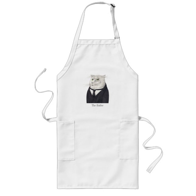 BUTLER KATT Lång Förkläde (Framsidan)