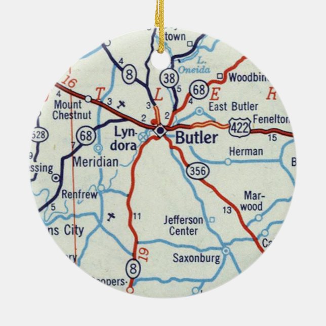 Butler PA Julgransprydnad Keramik (Baksidan)