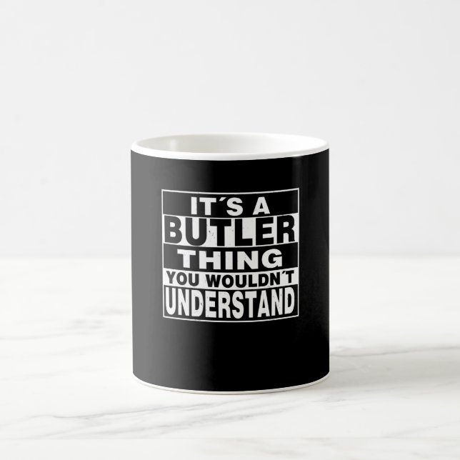 BUTLER Surname Personlig Gift Kaffemugg (Center)