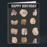 BUTMAN FUNNY FRIEND BIRTHDAYHIM Greeting Card Kort<br><div class="desc">FUNNY BUTT MAN BIRTHDAY GREETING Card</div>