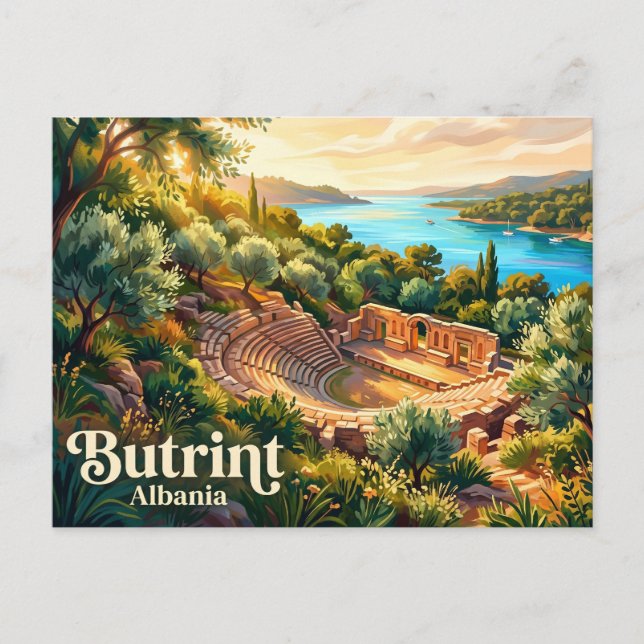 Butrint nationalpark Albanien Vykort (Framsida)