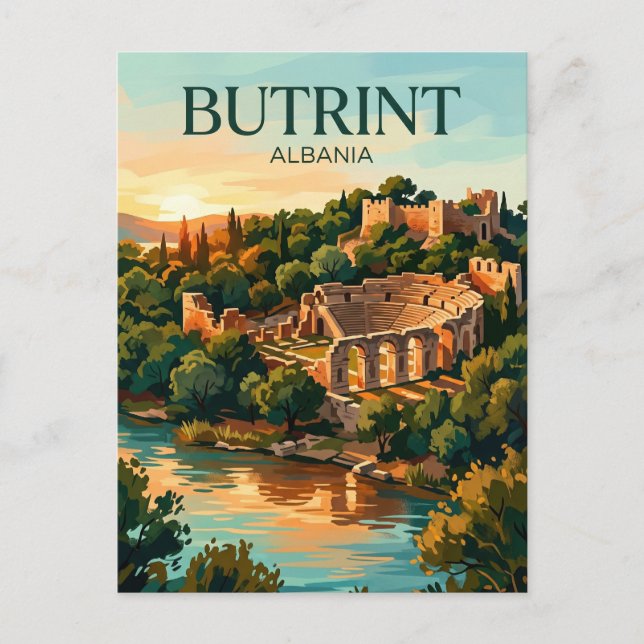Butrint nationalpark Albanien Vykort (Framsida)