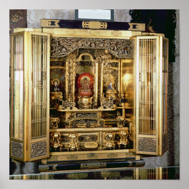 Butsudan shrine från Damios palats i Kyoto Poster (Framsidan)