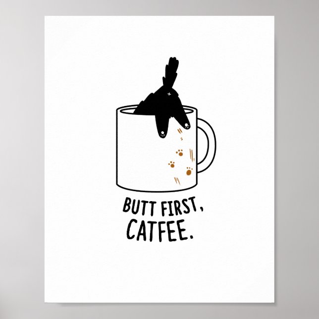 Butt first, Cat-fee Cat Poster (Framsidan)