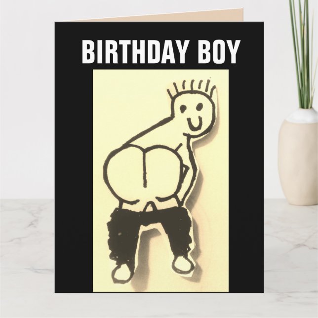 BUTT MOONT BIRTHDAY BOY OVERSIZED CARD KORT (Framsida)