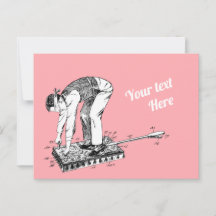 Butt Spankning Maskin Patent Postcard