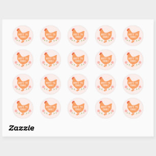 Butt to Bord, Chicken Egg Carton Round Stickers Runt Klistermärke