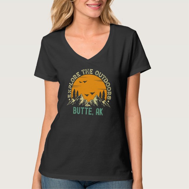 Butte Alaska  Utforska Naturen T Shirt (Framsida)