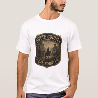 Butte County California - Vintage Guld Rush badge T Shirt
