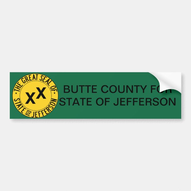 Butte County for State of Jefferson Stötfångare Bildekal (Framsidan)