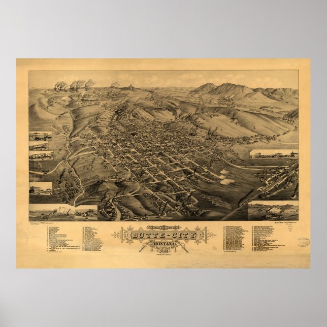 Butte, Montana (1884) Poster (Framsidan)