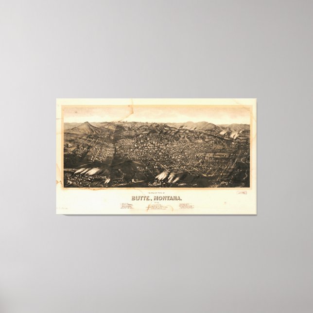 Butte, Montana (1904) Canvastryck (Framsida)