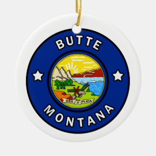Butte Montana Julgransprydnad Keramik