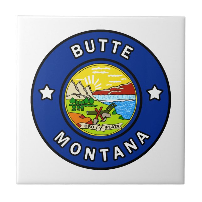 Butte Montana Kakelplatta (Framsidan)