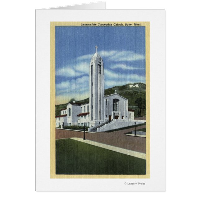 Butte, Montana - Omakulat Conception Church Hälsningskort (Framsidan)