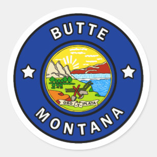 Butte Montana Runt Klistermärke