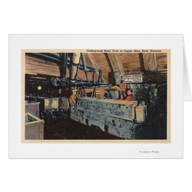 Butte, Montana - Underjordsmotor Hälsningskort (Framsidan Horizontal)