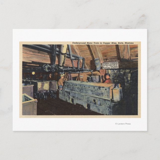 Butte, Montana - Underjordsmotor Vykort (Framsida)