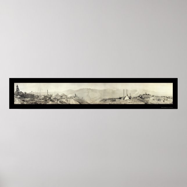 Butte, MT Mines Photo 1914 Poster (Framsidan)