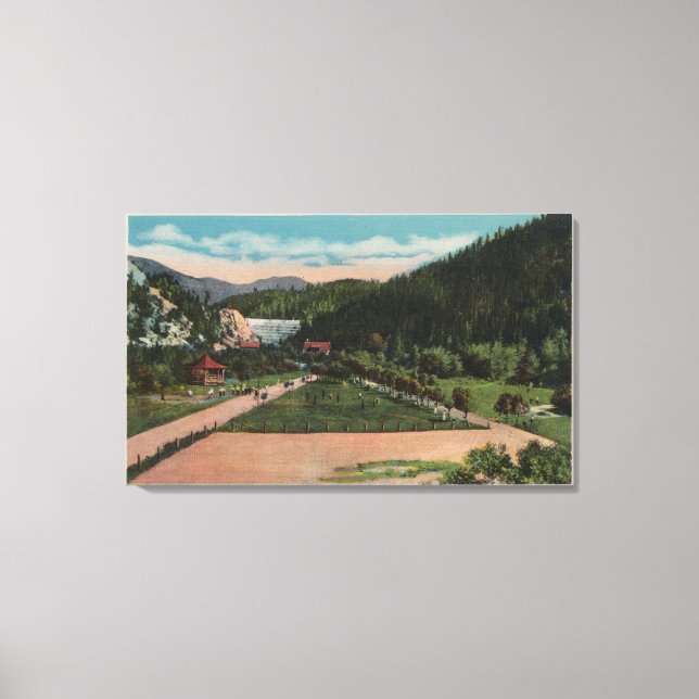 Butte, MT - View of Basin Bäck Reservior Park Canvastryck (Framsida)