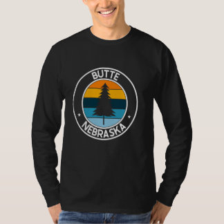 Butte Nebraska NE USA City Pride Retro Sunset T Shirt