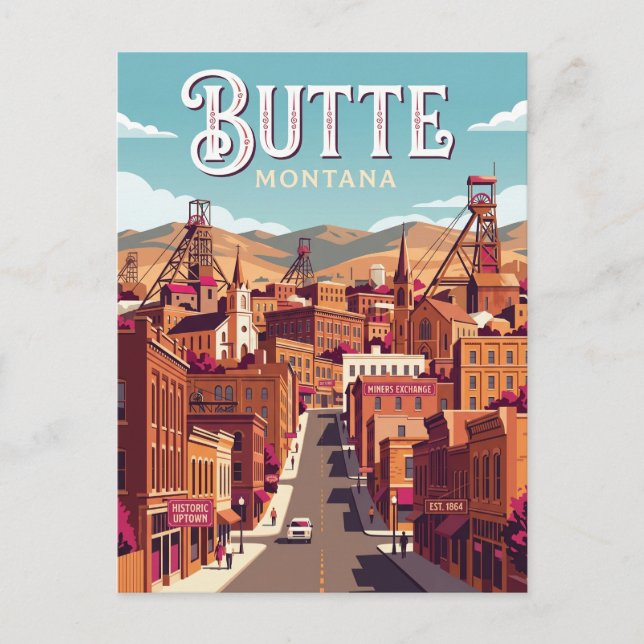 Butte USA Vykort (Framsida)