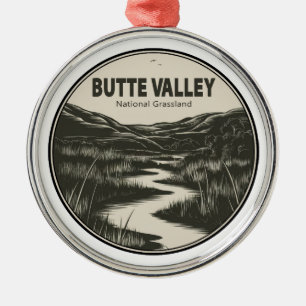 Butte Valley National Grassland California Stream Julgransprydnad Metall
