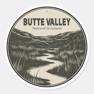 Butte Valley National Grassland California Stream Runt Klistermärke