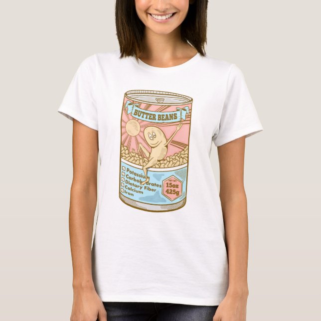BUTTER BEANS Lima Beans T Shirt (Framsida)