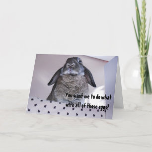 Butter Bunny på dåligt humör Påskharen Roligt Skäm Helgkort