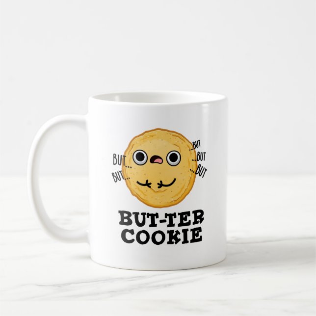 Butter Cookie Funny Food Pun Kaffemugg (Vänster)
