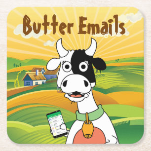 Butter Email Politiskt humor Underlägg Papper Kvadrat