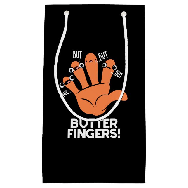 Butter Finger Funny Anatomy Pun Mörk BG (Framsidan)