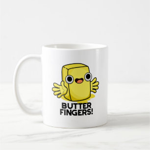 Butter Finger Funny Butter Food Pun Kaffemugg